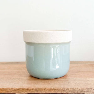 Turquoise White Amalfi Pot