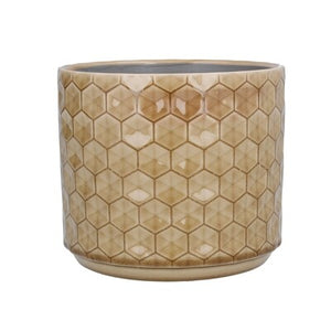 Sand Honeycomb Ceramic Planter